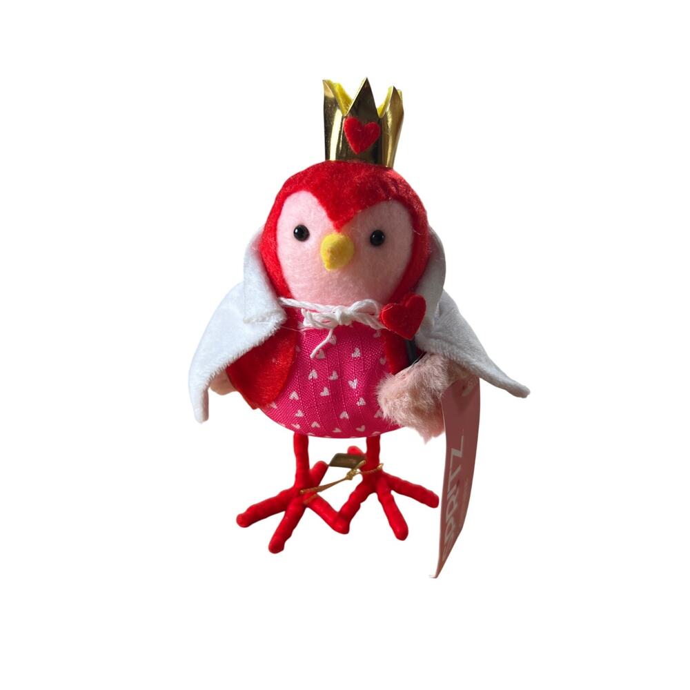 NWT Target Spritz Valentine FEATHERLY FRIENDS “QUEENIE” BIRD Queen of Hearts